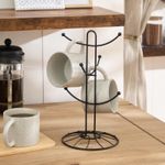 OHS Metal Mug Tree Countertop Wire Cup Holder Hanger Rack Non Slip Organiser