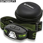 Saber Sensorbeam Head Torch Fishing USB Rechargeable Headlight Headlamp Camping