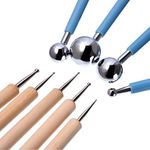 9 Pcs Ball Stylus Dotting Modeling Tools Clay Ceramics Pottery Carving Tool Set
