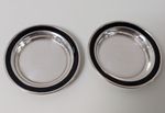 Pair Of Solid Silver & Enamel Small Dishes.