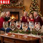 Christmas Art Wine Glasses Clear Glasses Holiday Goblets Christmas Gifts 350ml