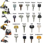 18 Forklift Ignition Key Set Toyota Hyster Doosan Yale Nissan Crown Clark Bobcat