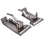 2x Quick Tach Adapter Brackets Weld-On Skid Steer Latch Box Heavy Duty