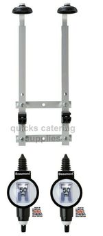 Optic Home Bar 2 Bottle Wall Mounted Bracket Rack & 50ml Metrix Spirit Measures