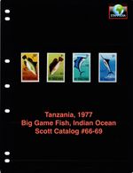 $4.25 Scott Value - 1977 TANZANIA Big Game Fish Indian Ocean CV MNH NH UMM