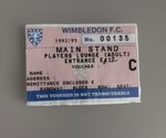 1992 Wimbledon v Manchester United Match Ticket Stub Used Very Rare  