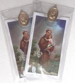 St ANTHONY    Prayer Card & Medal      PACK OF THREE