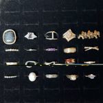 Mixed Lot of Vintage to Now Estate Costume Rings 20 Pieces Signed and Unsigned
