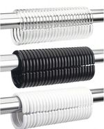 12 X SHOWER CURTAIN PLASTIC HOOKS Set Rings C Shape Ring Black White Clear Bath 