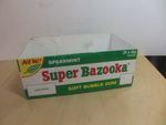 Trebor – SuperBazooka Spearmint Bubble Gum Packet – c 1975 unopened x5 in Box