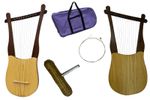 New Old World Lyre - 10 String Davidic Harp, Free Carrying Bag & Tunning Key