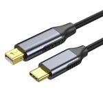 1.8m USB Type C to Mini Display Port DP Male Gold Plated Screen Mirroring cable