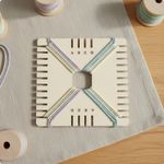 Wooden Braiding Disc Plate Handmade Round Braiding Disc Portable Friendship