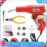 Hot Stapler Car Bumper Fender Welding Gun Plastic Kit Repair w/ Staples UK Plug