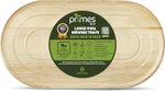 10 Disposable Biodegradable Palm Leaf Serving Platters Large Oval 22″ x 12″ Eco