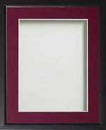 Frame Company Drayton Range Black Frame with Plum Mount, A4 for 10x6 *Choice of