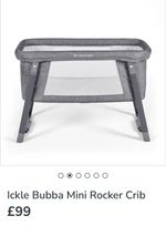 MINI ROCKER CRIB *STORE RETURN**BRAND NEW UNUSED WITH TAGS ICK 7 NO BOX RRP £100