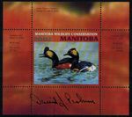 Canada Manitoba Duck Wildlife Conservation Stamp 2002  #MWF9a ARTIST SIGNED