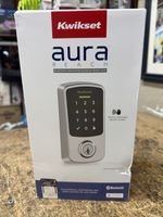 Kwikset Aura Reach Smart Deadbolt Matter Thread Satin Nickel 994000-001