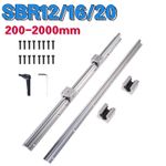 2XSBR12/16/20 Linear Rails Supported Sliding Guide + 4XSBR12/16/20/UU Block CNC