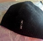 Armani Exchange Baby Beanie Hat Black 100% Wool Unisex Designer One Size A|X 🍂