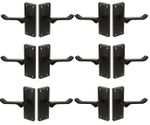 Matt black door handles pack of 6 (pairs) Victorian Scroll  120x42mm