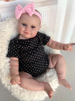 Reborn Dolls Baby Girl Realistic Silicone Vinyl Handmade Newborn Doll Xmas Gift