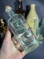 Vintage Victorian Green Basilisk Venom Snake Curiosity Oddity Potion Bottle