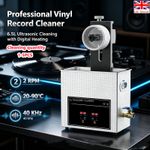 Ultrasonic Vinyl Record Cleaner 6.5L w/ Lifting Bracket for 12",10"&7" LP Record