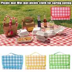 Waterproof Picnic Blanket 200x200cm Large Outdoor Beach Mat with Carry Strap
