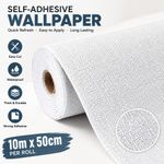 10M Thicken Self-Adhesive Thermal Insulation Linen Wall Sticker Plain Wallpaper
