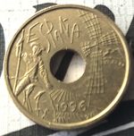 1996 Spain - 25 Pesetas coin -  "Castilla - La Mancha"
