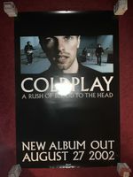 Rare COLDPLAY A Rush Of Blood To The Head 24x36 Promo Poster Chris Martin 2002