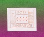 Zimbabwe Zero Print Mi-KW 22.-EUR Test Print 0000 Print First Edition Postal Check