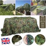 4mx6m Camo Net Hunting/Shooting Camouflage Hide Army Camping Woodland Netting UK