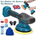 150mm Cordless Car Polisher 6-Speed 2500-5000RPM Dual Action Sander For Makita 1