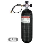 TUXING 6.8L PCP Air Cylinder 4500psi Carbon Fibre Tank– M18 Valve, 3 Choices
