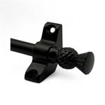 Set of 13, Black Stair Carpet Rods with Brackets for Carpet Runner  Upto 70 Cm