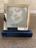 Carrs Silver Photo Frame Modern Design with Wood Back in Sterling Silver 8” x 8”
