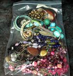 1 Kg Mixed Assorted Costume Jewellery in 14" x 9" Bag  Retro Boho Vintage #9