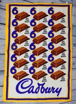 Vintage Cadbury Cotton Tea Towel “6 of the Best” - 72 x 50cm – Unused