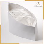 Paper Forage Hats White Disposable Catering Chef Hat Adjustable Size|Pack of 100