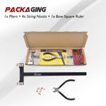 Archery Nock Pliers Set + 4 String Nocking Points + Bow T Square Black