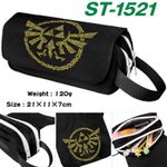 Game Legend of Zelda Canvas Pencil Case Kids Zip Pen Stationery Bag Handbag