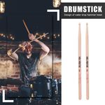 Vic Firth 5A Drum Sticks VF-5A Wood Tip Hickory American Classic Drummers Choice