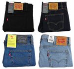 Levis New 511 Slim Fit Men Stretch Denim Jean Blue Black Sizes From 26 to 48