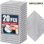 Solara Lux Non-Scratch Wire Dishcloths, Quick Dry Metal Scourer Rags 20 Pack