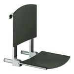 Keuco Plan Care Chrome/Dark Grey Tip-Up Shower Seat 34981-010037 nearly new