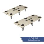300kg Platform Dolly Trolley 2 Pack – Heavy Duty Wheeled Furniture Movers