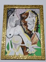 Pablo Picasso , Framed oil on Wood , Sealed and Signed.